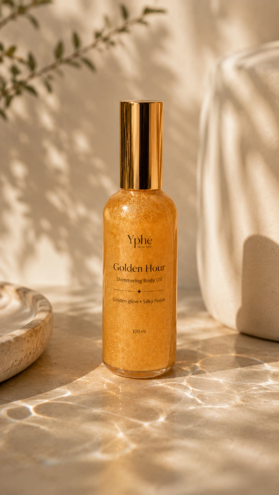 Yphé Golden Hour Shimmering Body Oil, view 2